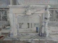 Cheminée en marbre de style classique moderne, sur mesure, prix d'usine, en stock, pour décoration intérieure, avec manteau en pierre naturelle