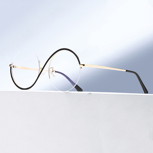 <span class=keywords><strong>Lunettes</strong></span> de vue polyvalentes pour femmes Little Freshness, monture géométrique ronde, style simple, en métal, <span class=keywords><strong>anti</strong></span>-<span class=keywords><strong>lumière</strong></span> <span class=keywords><strong>bleue</strong></span> 2026 - Product Image 3