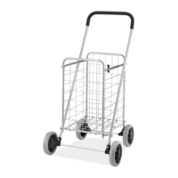 Offre spéciale Vente en gros Léger 4 roues Portable Pliant Tube en acier Chariot à bagages pour achats à domicile