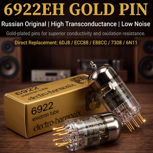 Válvula de vacío EHX 6922EH GOLD, pin chapado en oro fabricado en Rusia, tubo de preamplificador <span class=keywords><strong>Noval</strong></span> de 9 pines, reemplaza a 6DJ8 ECC88 para amplificador de audio de alta fidelidad - Product Image 1