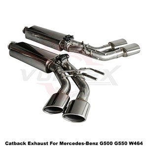 Silenciador de acero inoxidable con salida lateral Vortex y cuatro puntas para Mercedes-Benz G500 G550 W464 2018-2023, actualización. - Product Image 3