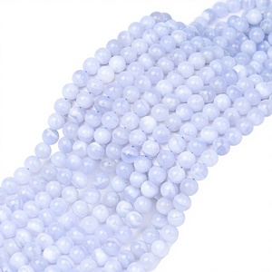 Perles rondes en agate dentelle violette 6 mm, brin de pierres précieuses naturelles pour la fabrication de bijoux, collier et bracelet DIY - Product Image 1