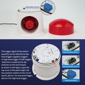Alarma Sonora y Luminosa de Seguridad Industrial YSG25K, 120dB, Impermeable, Luz Estroboscópica, Nivel Alto/Bajo, Advertencia de Emergencia para Exteriores y Garajes - Product Image 4