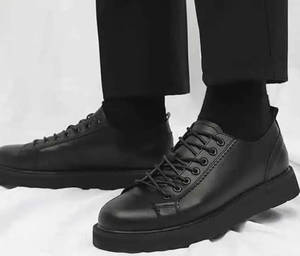 Zapatillas Casuales de Skate para Hombre, Zapatillas de Moda con Correa de Monje, Parte Superior de Cuero Genuino y Patrón de Piel de Serpiente - Product Image 5