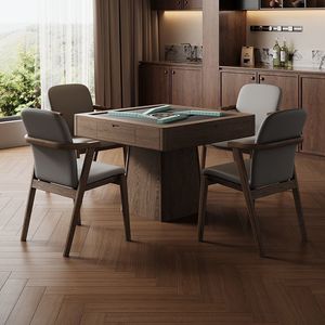 Mesa de Mahjong Automática de Madera Maciza de Lujo, Construcción Ecológica de Madera Maciza, Mesa Multifuncional <span class=keywords><strong>2</strong></span> <span class=keywords><strong>en</strong></span> 1 para Uso Doméstico y de Ocio - Product Image 1