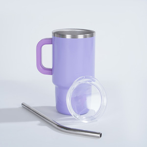Vaso de Acero Inoxidable 304 de 4oz con Asa y Pajita, Aislado al Vacío, Portátil, para Coche, <span class=keywords><strong>Regalo</strong></span> de <span class=keywords><strong>Boda</strong></span>, para Café - Product Image 2