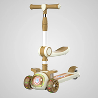 Trottinette d'apprentissage pour tout-petits, design assis ou debout, roues PU résistantes à l'usure, guidon réglable, jouet pour enfants