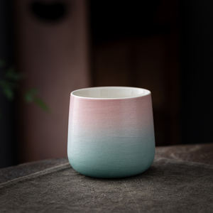 Ensemble de 4 tasses à thé et café en céramique japonaise, style Japandi, écologiques, compatibles lave-vaisselle, en porcelaine, pour stock RTS - Product Image 4