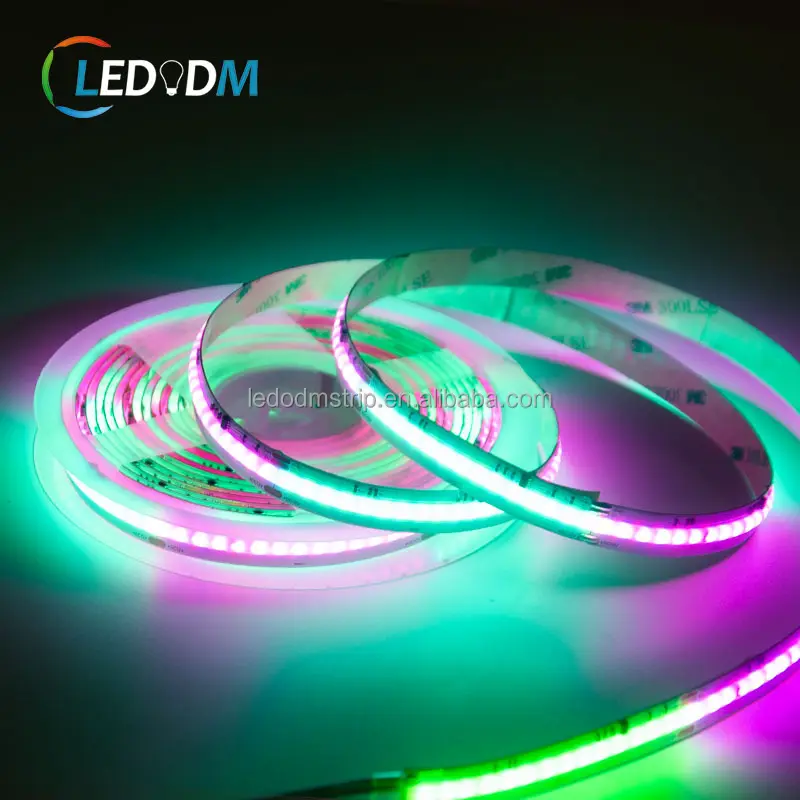 COB LED Strip Light RGB RGBW Addressable LED Strip DMX SPI Signal Pixel RGBIC FCOB Stripe Lights