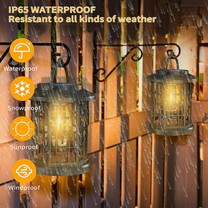 Lanterne de jardin LED étanche IP65 pour extérieur, lampe solaire au tungstène avec certification ROHS, projecteur suspendu pour l'éclairage paysager - Product Image 2