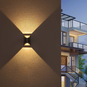 SENZHAO โคมไฟติดผนัง LED แบบโมเดิร์น IP65 กันน้ำสำหรับตกแต่งภายนอกวิลล่า ระเบียง สวน - Product Image 1