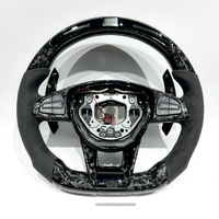Vente directe d'usine, volant en cuir et fibre de carbone avec LED, adapté aux Mercedes-Benz W205 W212 W222 W463 W464 W205