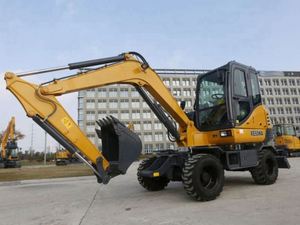 Excavatrice sur roues XE60W, 6 tonnes, pelle hydraulique mobile, vitesse élevée 30 km/h, moteur Yanmar, machine de construction urbaine prête à l'emploi - Product Image 2