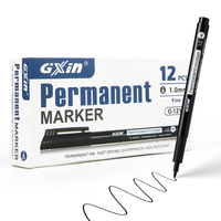 Marqueur permanent Gxin G-121B, prix d'usine en gros, écriture fluide, marqueur permanent à l'alcool pour le bureau