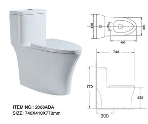อเมริกันสไตล์หม้อห้องน้ําชุดห้องน้ํา cupc กับดักติดตั้งพื้นรวมกันชิ้นเดียวโถชําระล้างห้องน้ําราคา - Product Image 6