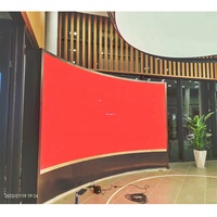Écran d'affichage flexible circulaire intérieur à 360 degrés P2, écran déroulable, forme personnalisée, cylindre publicitaire LED double face rond, mur
