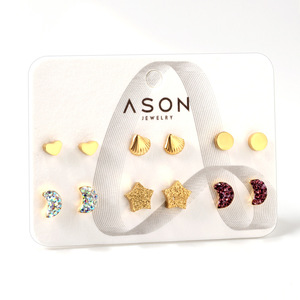 ชุดต่างหูอะซอน รูปผีเสื้อและดอกไม้ ประดับคริสตัล สำหรับผู้หญิง สวมใส่ได้ทุกวัน แฟชั่นเครื่องประดับเจาะหู - Product Image 5