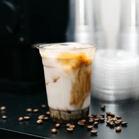 Gobelets transparents jetables en plastique PET avec couvercles boisson froide à emporter café glacé latte jus smoothie verre 12oz 16 onces