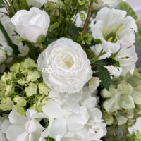 Boule de fleurs artificielles de luxe 50cm 60cm 70cm 80cm, centre de table de mariage en soie, boule de fleurs artificielles blanches en gypsophile
