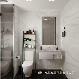 Estante de Almacenamiento para Baño de Bambú de 3 Niveles, Estante Minimalista para Baño Montado en la Pared, Diseño Rectangular de Madera Maciza Duradera - Product Image 4