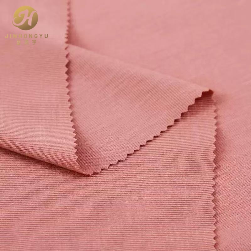Premium 94.5 Viscose 5.5 Spandex 1x1 Rib Fabric 300gsm 180cm Wide High Stretch Free Cut Ribbed Knit Fabric for Garment in Stock