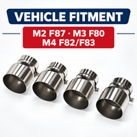 Embouts d'échappement de luxe en acier inoxydable poli miroir 1,5 mm pour M2 F87 M3 F80 M4 F82 F83