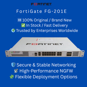 ไฟร์วอลล์ Fortinet FortiGate FG-201E พร้อมใบอนุญาต UTP ATP ความเร็ว 20 Gbps รับประกัน 1 ปี มีสินค้าในสต็อก - Product Image 2