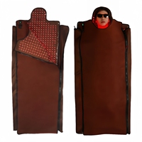 Couverture chauffante infrarouge à faible EMF et sans scintillement pour thérapie par la lumière rouge, sac de couchage respirant en maille avec contrôleur haute puissance pour usage domestique