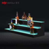 TERMEIN Wiederaufladbarer RGB LED Flaschenhalter Geometrischer Acryl-Likörflaschen-Präsenter Flaschen-Glorifier für Nachtclubs