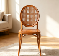 Chaise de salle à manger moderne européenne écologique avec dossier en maille et design en rotin, chaise de loisirs simple pour café, hôtel et usage domestique