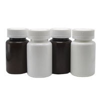 Flacon de capsules en plastique HDPE 50 pièces, conteneur vide de 100ml 120ml 150ml, pour les complément vitamines, bouteille pour emballage