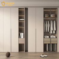 Meuble ancien simple moderne personnalisé Armoire à manteaux américaine Armoire en bois pratique pour chambre à coucher Armoire à panneaux de particules