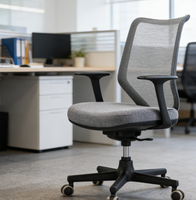 Nouvelle chaise de bureau ergonomique moderne à dossier haut en tissu maillé, pivotante, pour personnel de direction