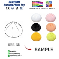 Peluche personnalisable en forme de dumpling, porte-clés coloré en forme de dumpling, coussin kawaii, cadeaux en peluche, vente en gros OEM ODM