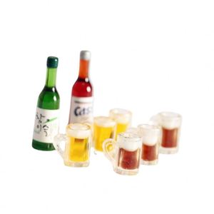 Los vasos de vino en miniatura más populares para casas de muñecas, vasos de cerveza en miniatura, mini copas de vino de resina, accesorios para fotografía y decoración de micropaisajes - Product Image 1