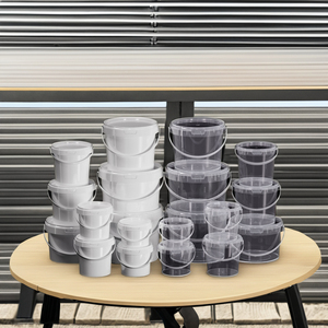 Vendita calda Tondo da 5 litri tamburo in <span class=keywords><strong>plastica</strong></span> <span class=keywords><strong>per</strong></span> uso alimentare con coperchio multifunzione grande secchio d'acqua <span class=keywords><strong>per</strong></span> uso esterno - Product Image 1