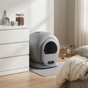 Nouvelle Litière Intelligente Automatique pour Chat 65L Couleur Grise 2026, Norme Européenne, Contrôle par Application avec Élimination des Odeurs et Bac <span class=keywords><strong>à</strong></span> Déchets 9L - Product Image 2