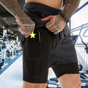 Shorts de course pour hommes, shorts de sport 2 en 1, séchage rapide, entraînement, fitness, jogging, pantalon court d'été pour hommes - Product Image 4