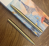 Stylo à bille en laiton haut de gamme rotatif en métal personnalisé en usine, stylo à bille en laiton haut de gamme pour l'école, le bureau, les affaires, la promotion publicitaire, cadeau
