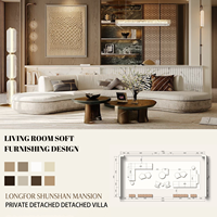 Service de design d'intérieur 3D pour salon moderne de luxe avec solution personnalisée de planification spatiale