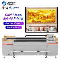 LETOP 1.9M I3200 Print Head 3D Acrylic Phone Case Flat Bed Grand Format Printer untuk Digital Flatbed Gold Stamp Uv Hybrid Printer