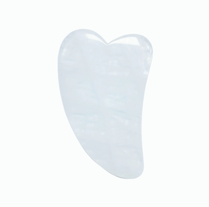 Herramienta de masaje de cristal blanco Gua Sha de gran tamaño para relajación muscular de la espalda - Product Image 1