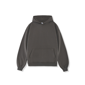 Nouveau design – Sweat à capuche surdimensionné en coton épais 450 g/m² avec doublure polaire et épaules tombantes pour homme – Fabrication vierge pour le printemps - Product Image 4