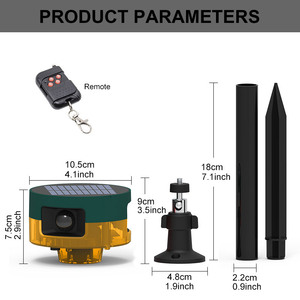 Ahuyentador de Animales con Energía Solar, Sistema de Alarma para el Hogar, Luz de Alarma Solar con Sensor de Movimiento - Product Image 5