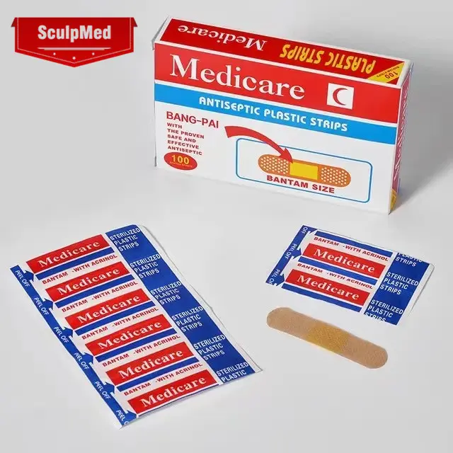 100 pçs/caixa gesso adesivo não-tecido, anti-bactérias banda doméstica viagem primeiros socorros