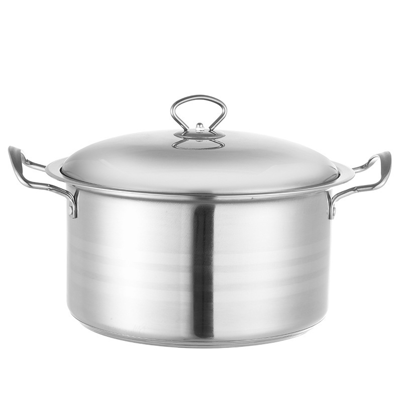Thickened Multi-bottom 410 Stainless Steel Uncoated Modern Minimalism Soup Pot 18-30cm Household Kitchen · image 5