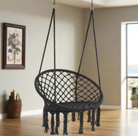 Chaise suspendue en macramé métallique, confortable, pour jardin, terrasse extérieure, vente chaude