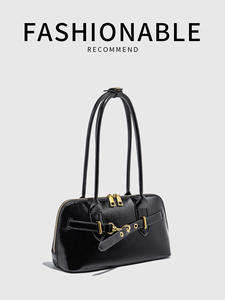 Nouveauté Sac à bandoulière pour femme de style rétro haut de gamme, imperméable, en PU, avec fermeture éclair, motif géométrique, doublure en polyester - Product Image 6