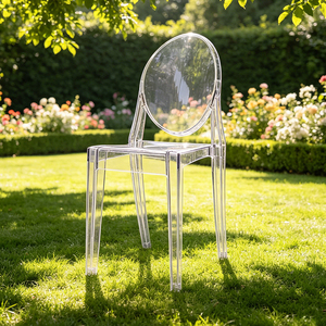 Chaises de banquet en gros pour événements et fêtes, chaises de salle à manger transparentes style ferme, chaises empilables en résine acrylique pour hôtels, chaise Chiavari à louer - Product Image 1