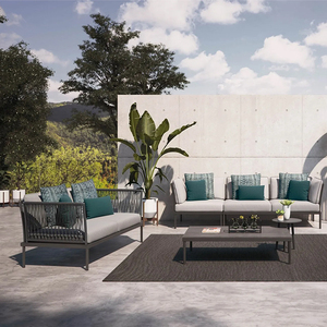 Juego de sofás de ratán para jardín, hotel, balcón, <span class=keywords><strong>terraza</strong></span>, piscina, muebles, sofás de jardín, sillas, <span class=keywords><strong>tumbona</strong></span> al aire libre, juego de sofás - Product Image 2